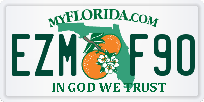 FL license plate EZMF90