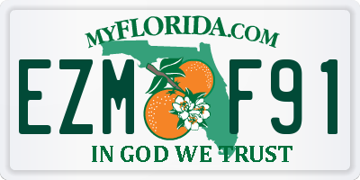 FL license plate EZMF91