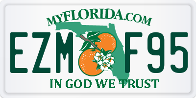 FL license plate EZMF95