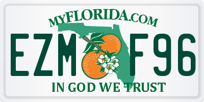 FL license plate EZMF96