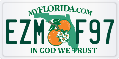 FL license plate EZMF97