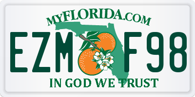 FL license plate EZMF98