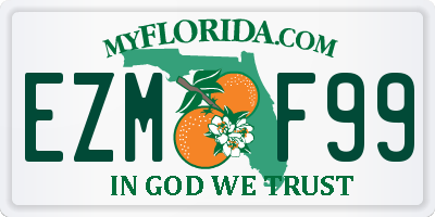 FL license plate EZMF99