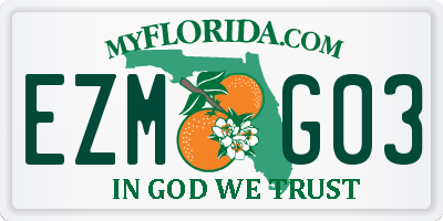 FL license plate EZMG03