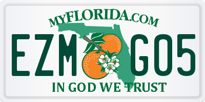 FL license plate EZMG05