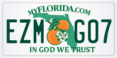 FL license plate EZMG07