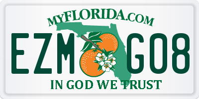 FL license plate EZMG08