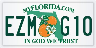 FL license plate EZMG10