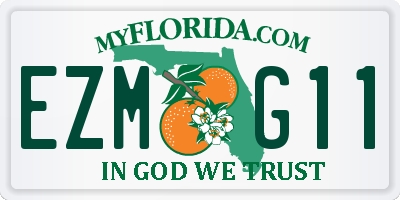 FL license plate EZMG11