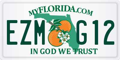 FL license plate EZMG12