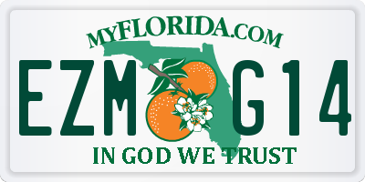 FL license plate EZMG14