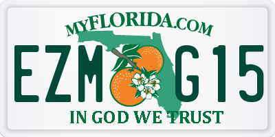 FL license plate EZMG15