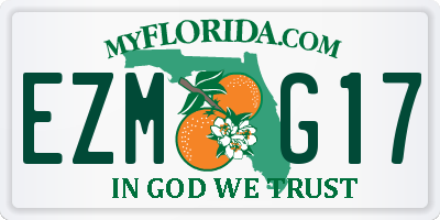 FL license plate EZMG17