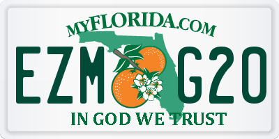 FL license plate EZMG20