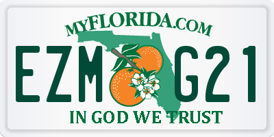 FL license plate EZMG21