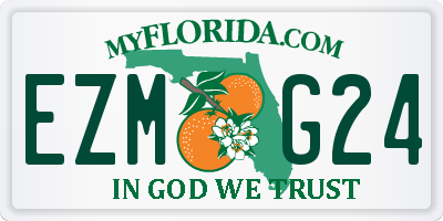 FL license plate EZMG24