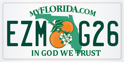 FL license plate EZMG26