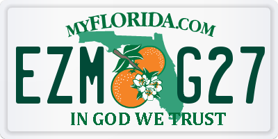 FL license plate EZMG27