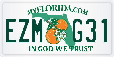 FL license plate EZMG31