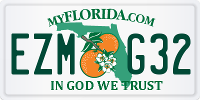 FL license plate EZMG32