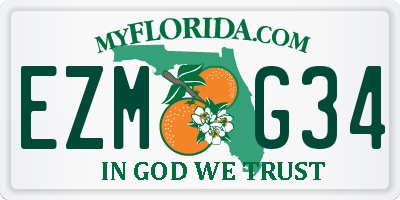 FL license plate EZMG34