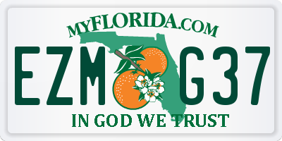 FL license plate EZMG37