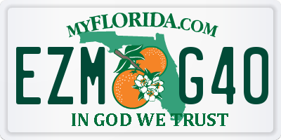 FL license plate EZMG40