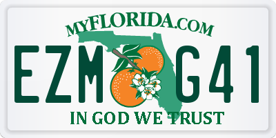 FL license plate EZMG41