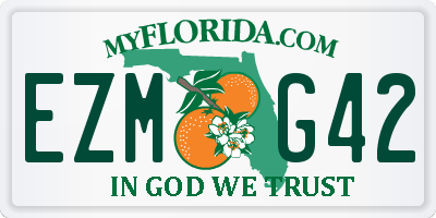 FL license plate EZMG42