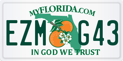 FL license plate EZMG43