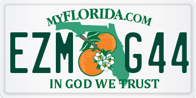 FL license plate EZMG44