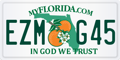 FL license plate EZMG45