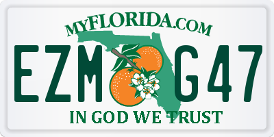 FL license plate EZMG47