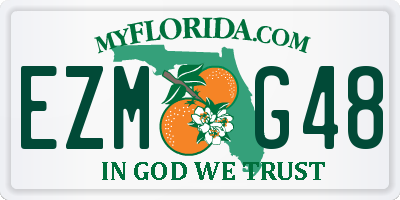 FL license plate EZMG48