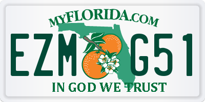 FL license plate EZMG51