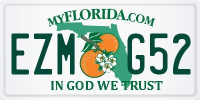 FL license plate EZMG52