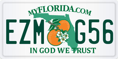 FL license plate EZMG56