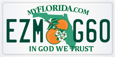 FL license plate EZMG60