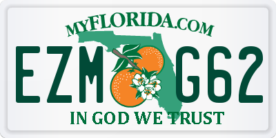 FL license plate EZMG62