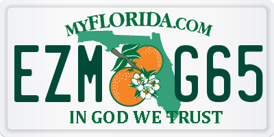 FL license plate EZMG65