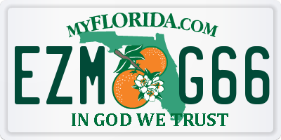 FL license plate EZMG66