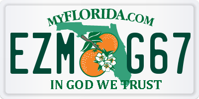 FL license plate EZMG67