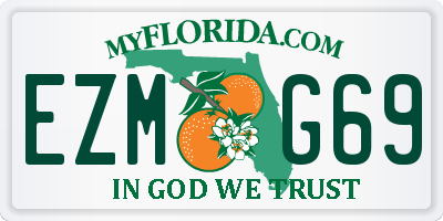 FL license plate EZMG69