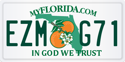 FL license plate EZMG71