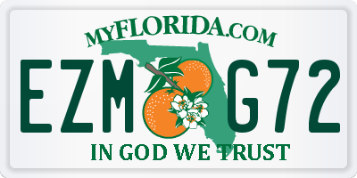 FL license plate EZMG72