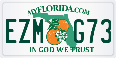 FL license plate EZMG73