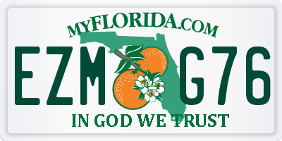 FL license plate EZMG76