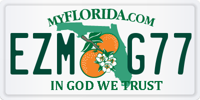 FL license plate EZMG77