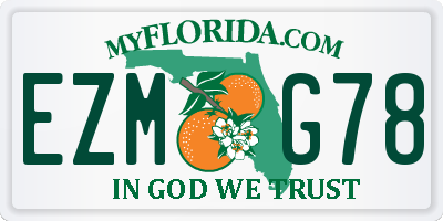 FL license plate EZMG78