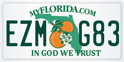 FL license plate EZMG83